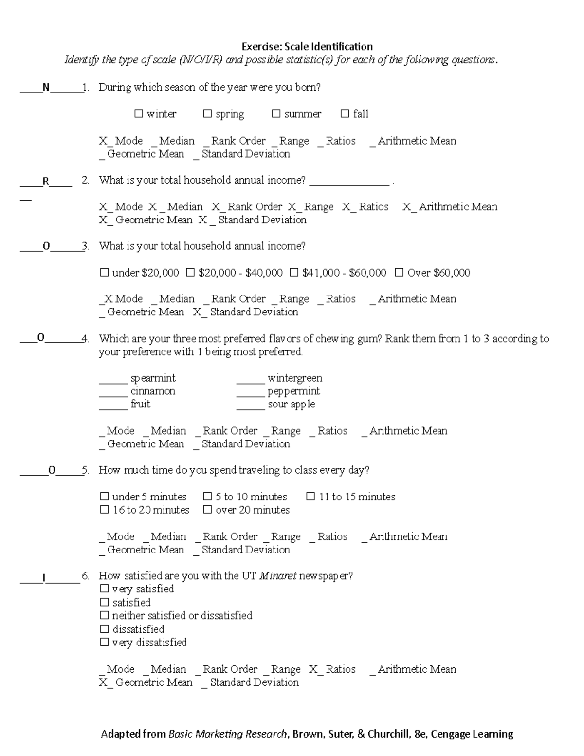 Exercise Scale Identification - Exercise: Scale Identification Identify ...