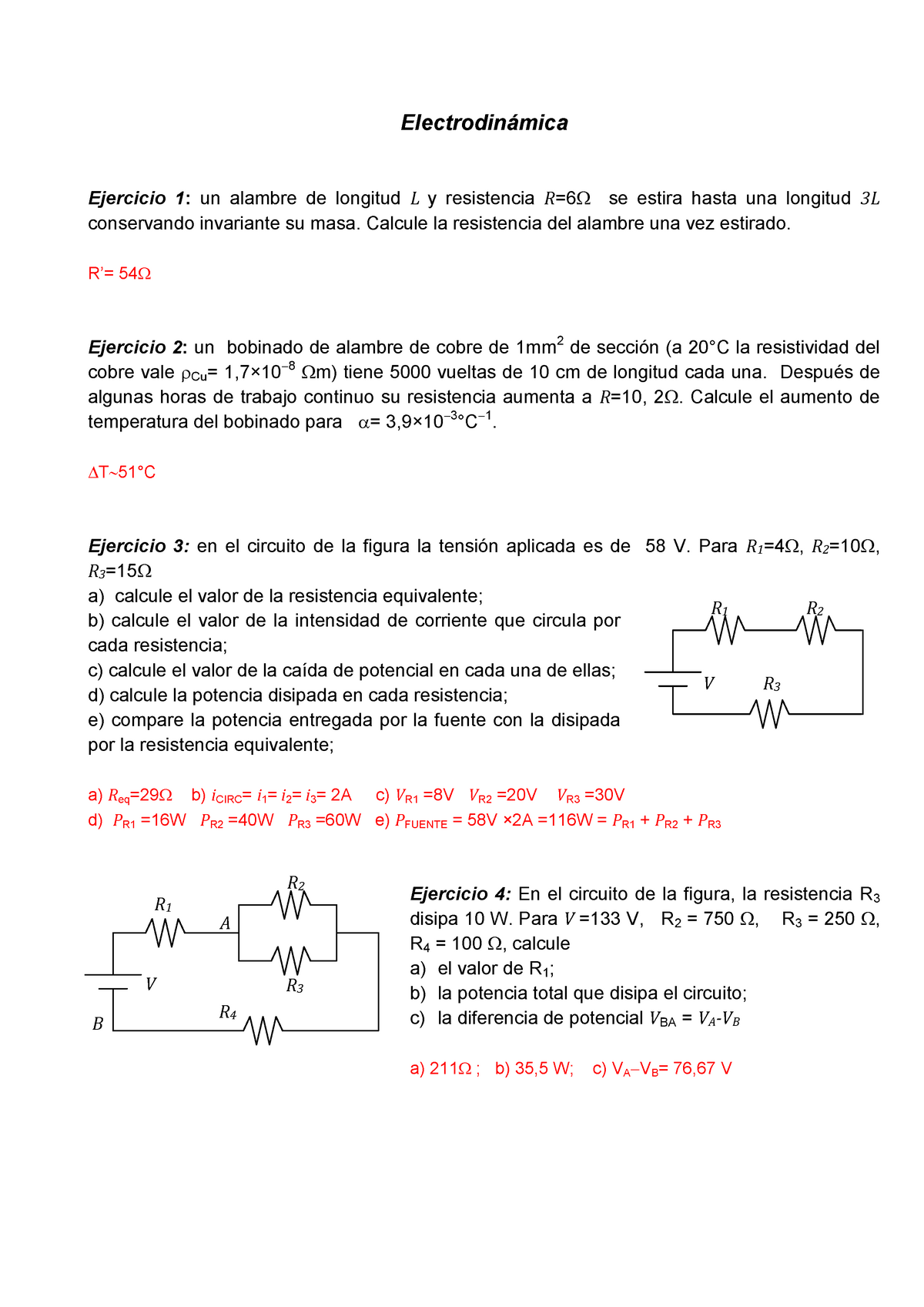 Guía Resuelta - Electrodinámica - Ejercicio 1: Un Alambre De Longitud L ...