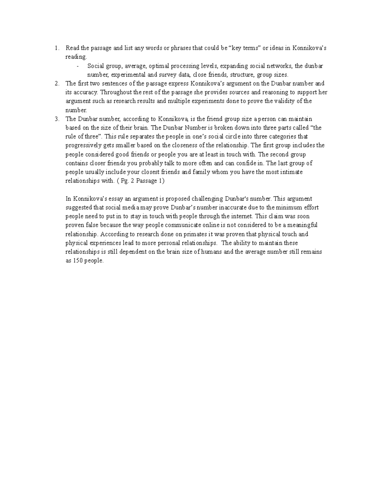 Basic comp Konnikova Reading Assignment - Read the passage and list any ...