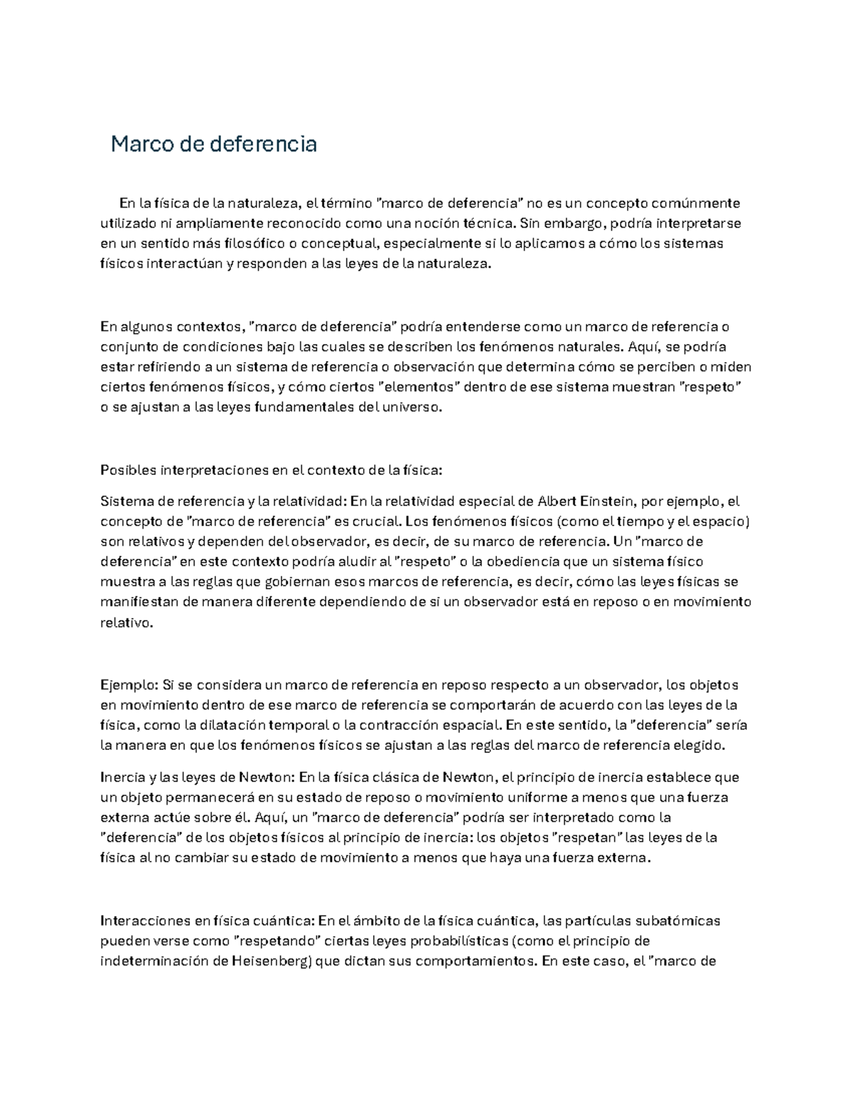 Naturalez - adedadawddadefsEEFFREFWFWEWWSAEDW - Marco de deferencia En ...