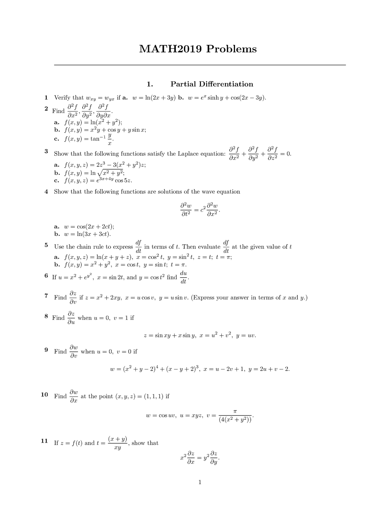 Math19 Tutorial Problems Studocu