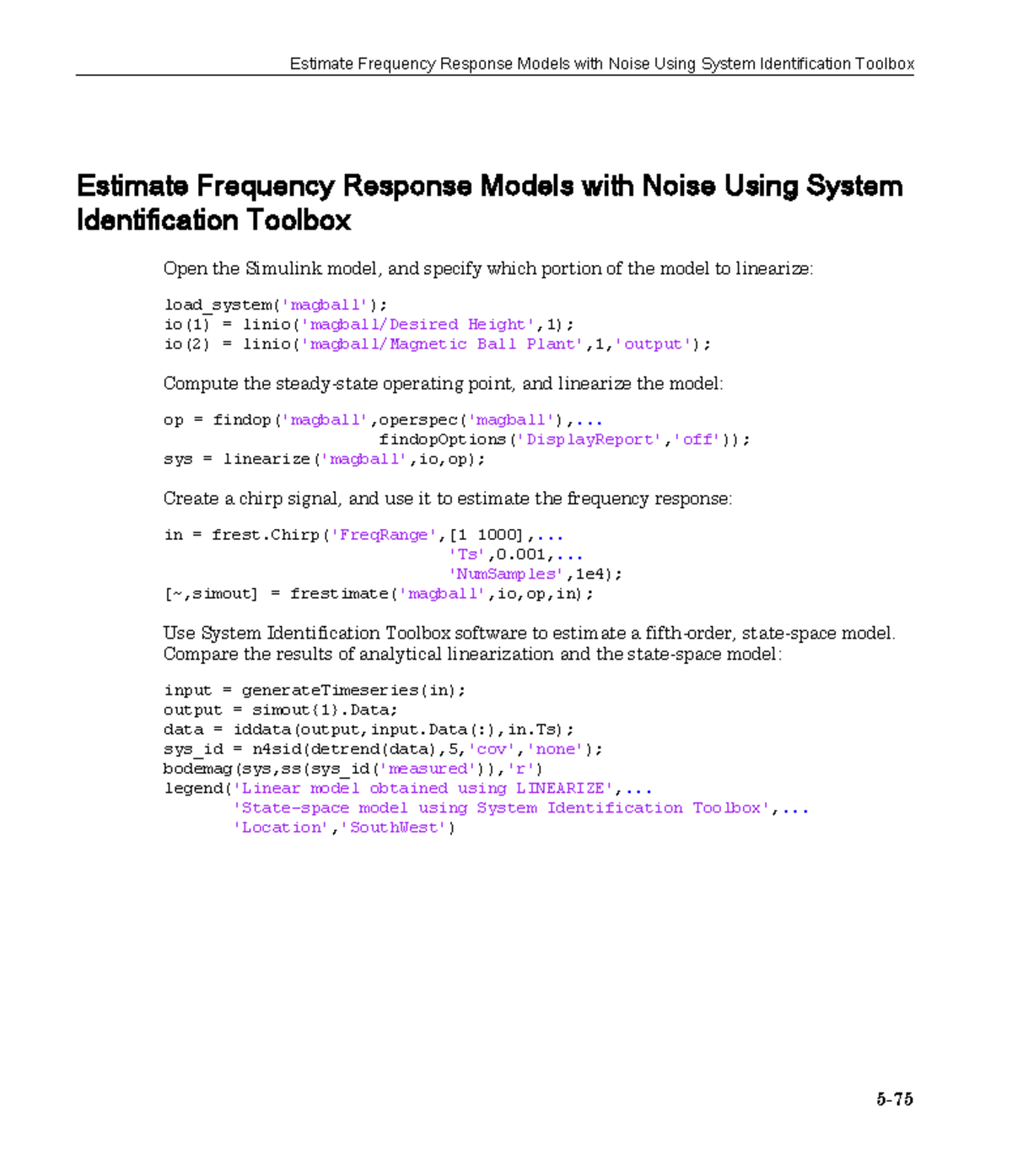 Simulink Control Design (63) - Estimate Frequency Response Models with ...