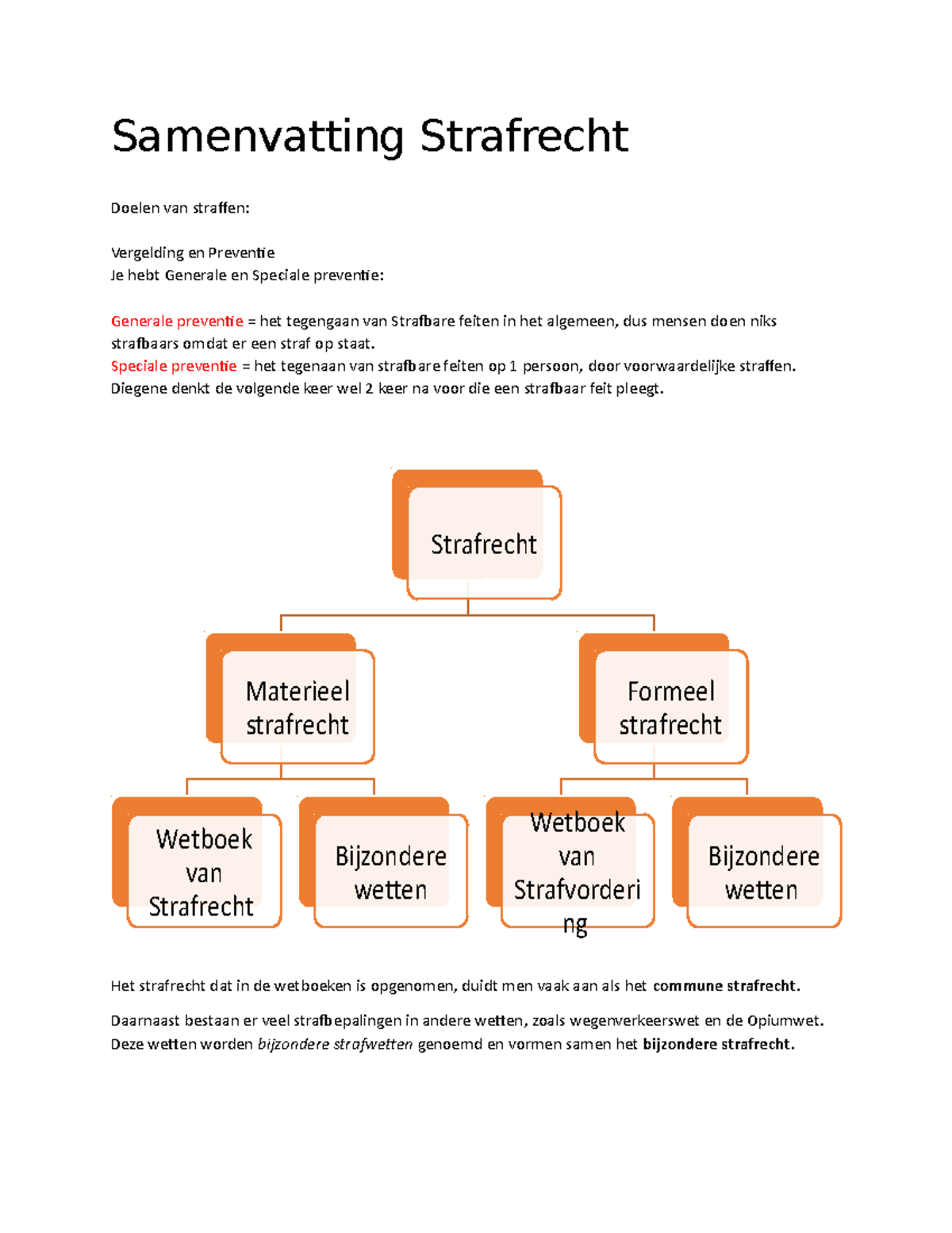 Samenvatting Strafrecht - Samenvatting Strafrecht Doelen van strafen ...