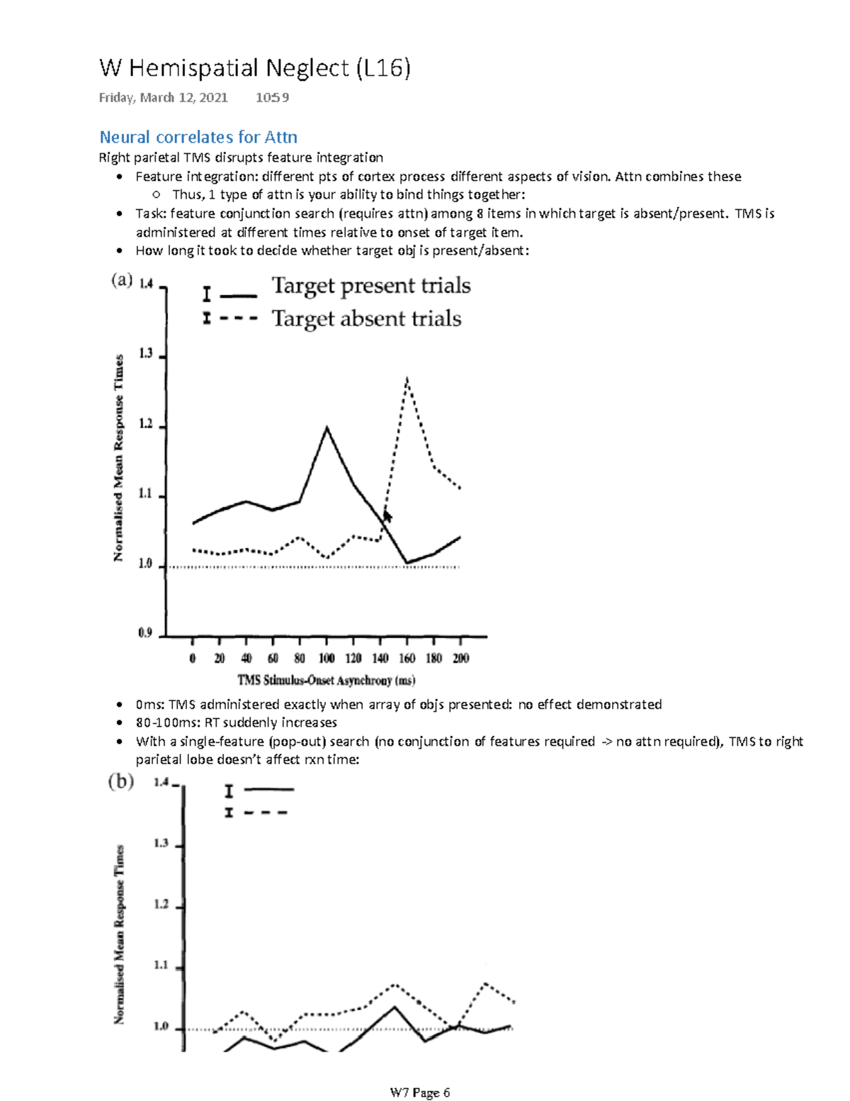 Week 7 Hemispatial Neglect - Neural correlates for Attn Right parietal ...