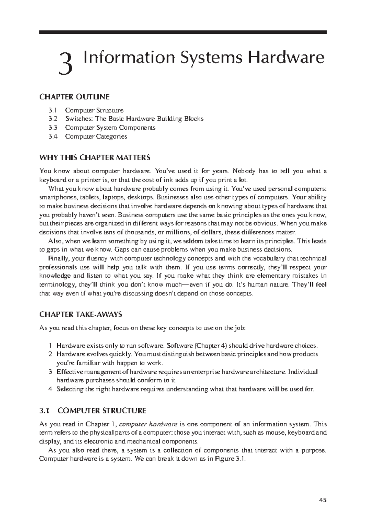 10 - Nice - 45 3 Information Systems Hardware CHAPTER OUTLINE 3 ...