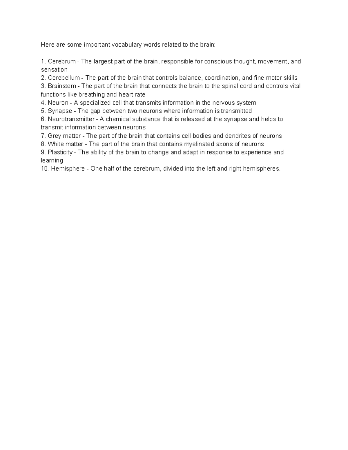 Psychology Vocab 2 Here are some important vocabulary words related