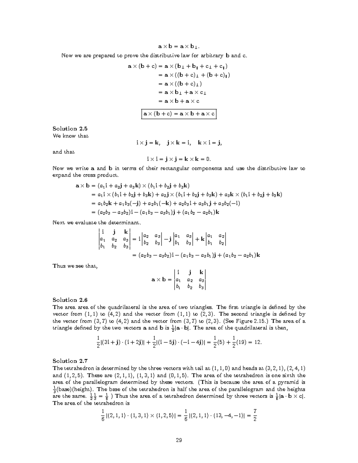 Ref MATH Adv Math Methods Sean Mauch-13 - a × b = a × b⊥. Now we are ...