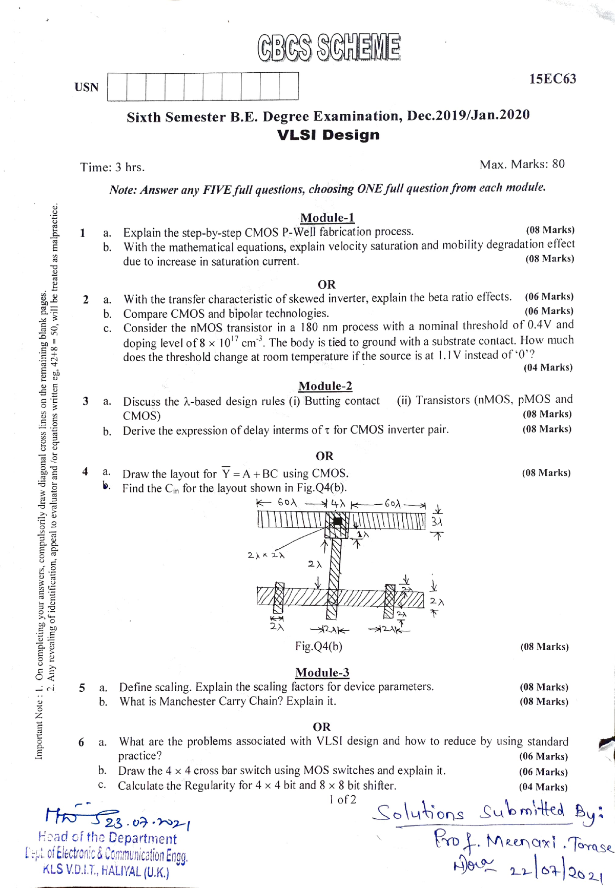 15EC63-VLSI - Good - VLSI Design - Studocu