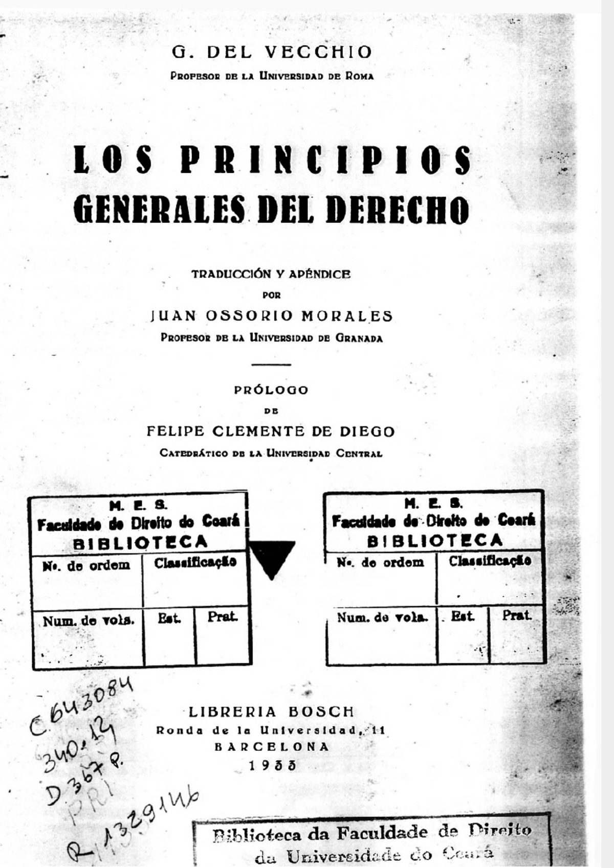 Giorgio del vecchio los principios generales del derecho 1933 - - Studocu