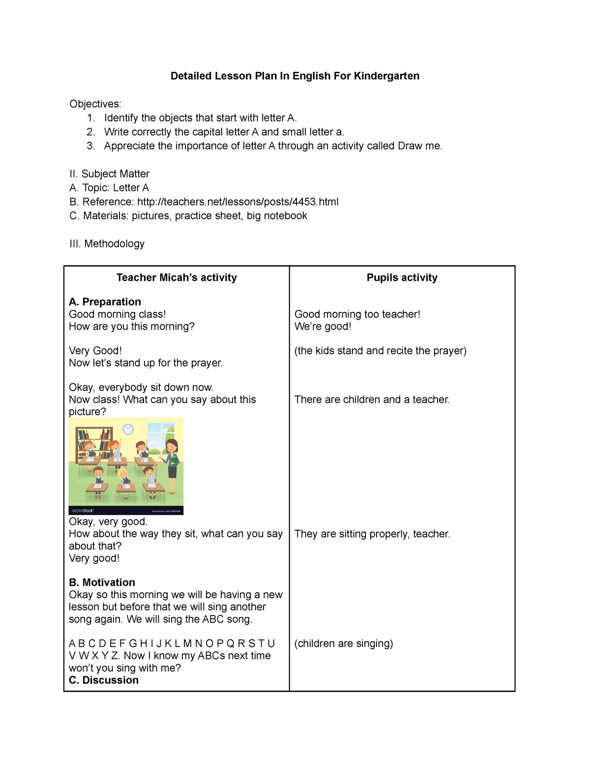 Detailed Lesson Plan In English For Kindergarten - Detailed Lesson Plan ...