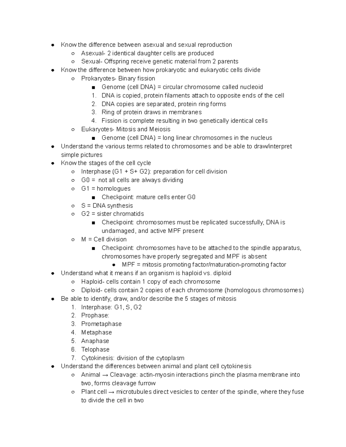 Bio Exam 2 Study Guide - Key content and terminology for exam 2 from ...