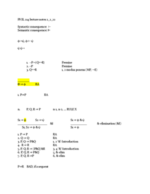 PHIL 214 lecture notes 2 16 22 - What’s a refinement? INTERPRETATIONS ...