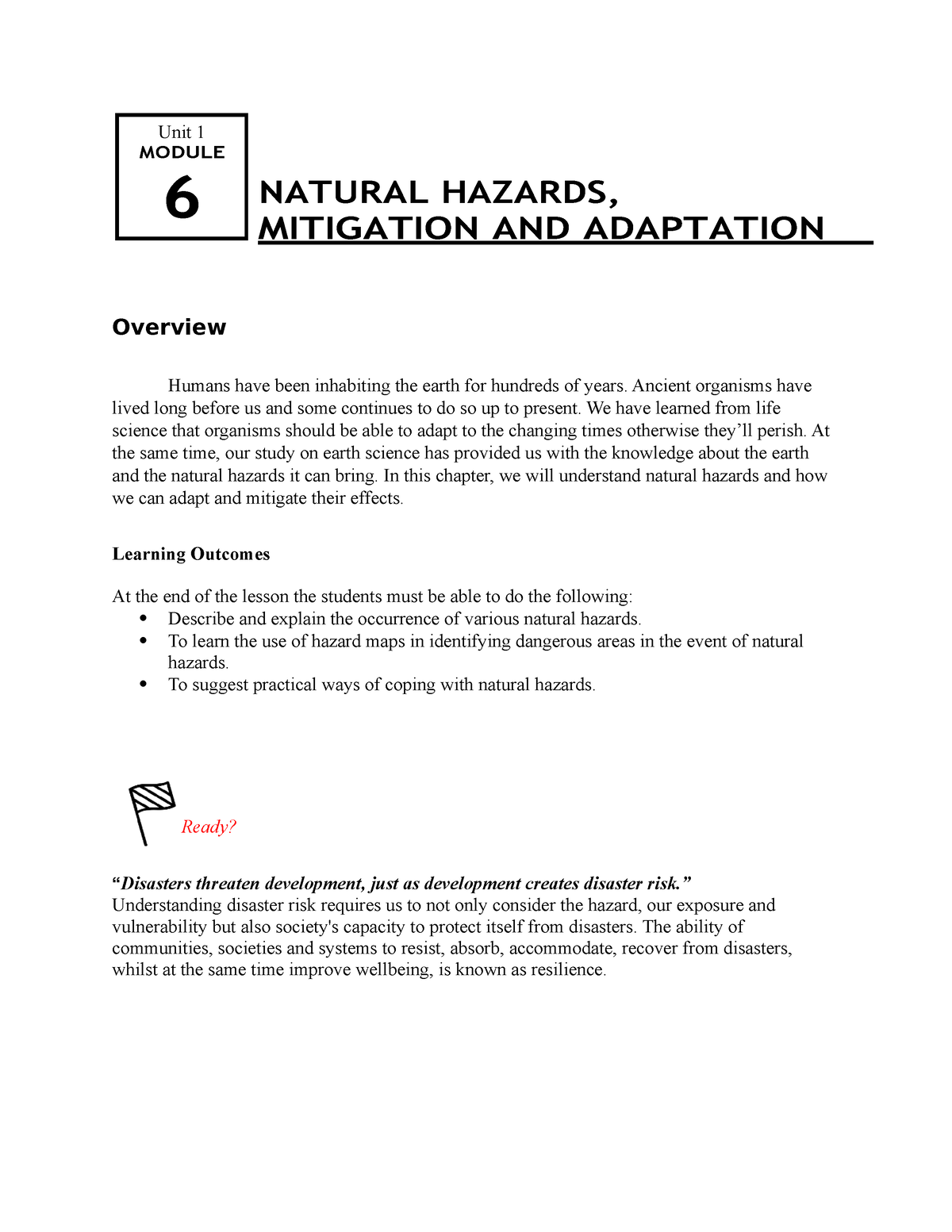 G11 Earth Science - Week 5-converted - NATURAL HAZARDS, MITIGATION AND ...