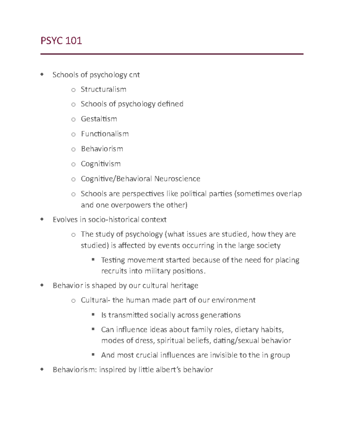 What Is Psyc 101