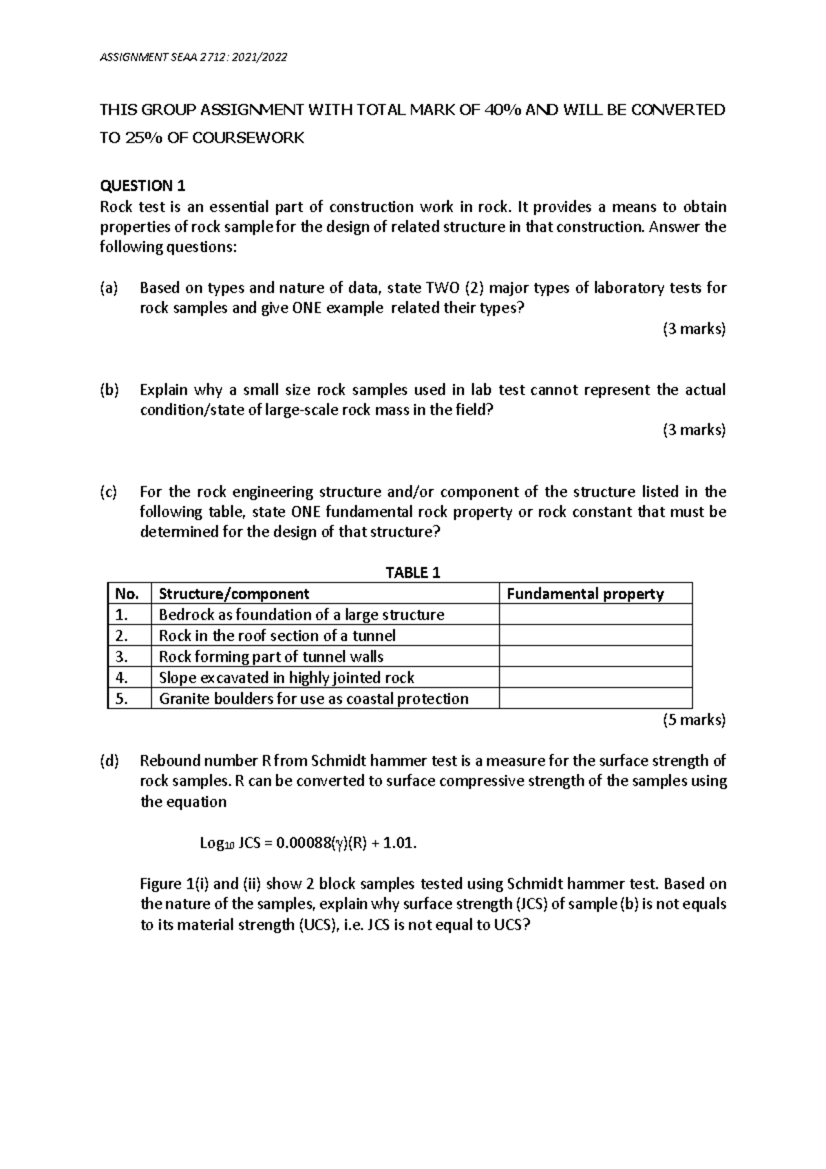Assignment SEAA 2712 - 00000 - THIS GROUP ASSIGNMENT WITH TOTAL MARK OF ...