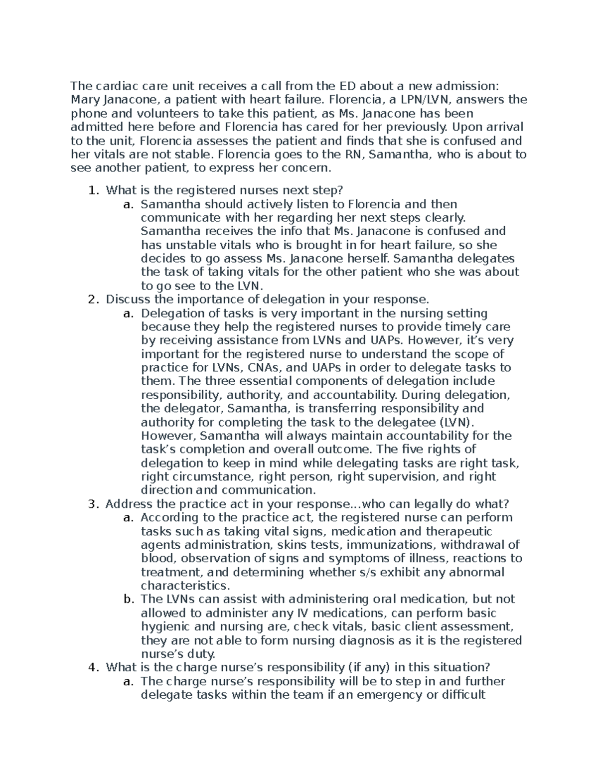 cardiac case scenarios for nursing students