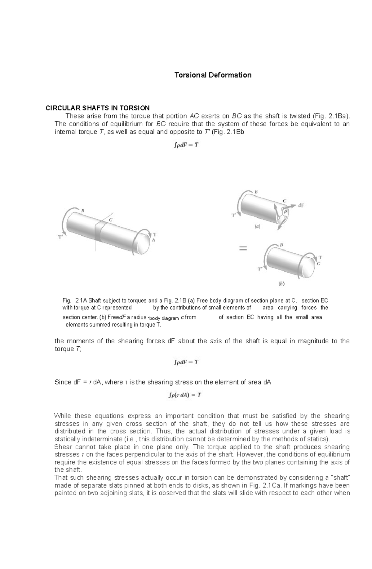 Torsional-Deformation - Torsional Deformation CIRCULAR SHAFTS IN ...