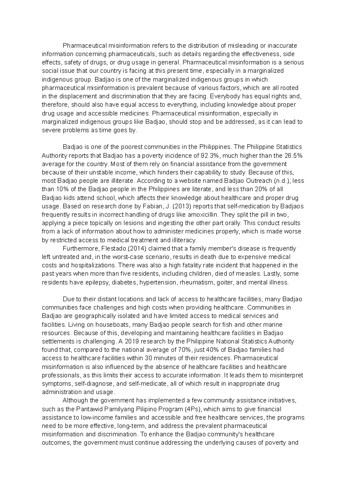 POSITION PAPER_ PHARMACEUTICAL MISINFORMATION - Pharmaceutical ...