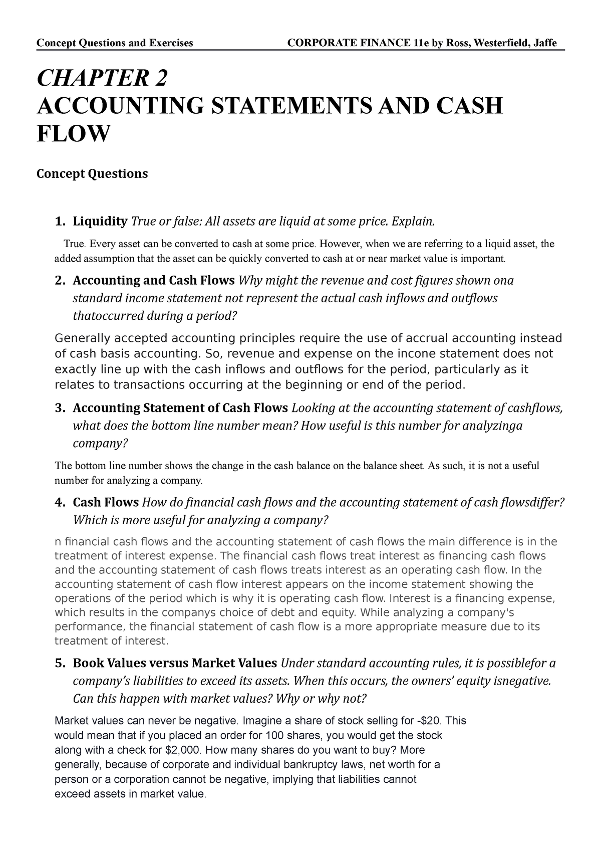 Chapter 2 Concept Questions And Exercises Student - CHAPTER 2 ...