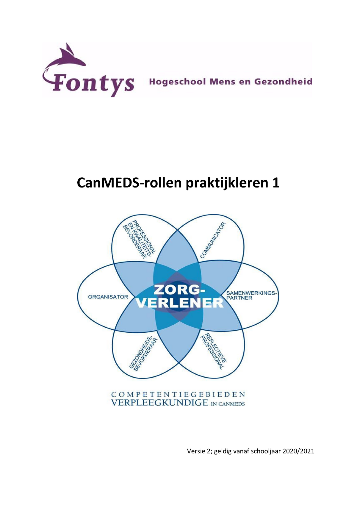 Competentiekaarten Can MEDS-rollen Praktijkleren 1 - CanMEDS-r Ollen ...