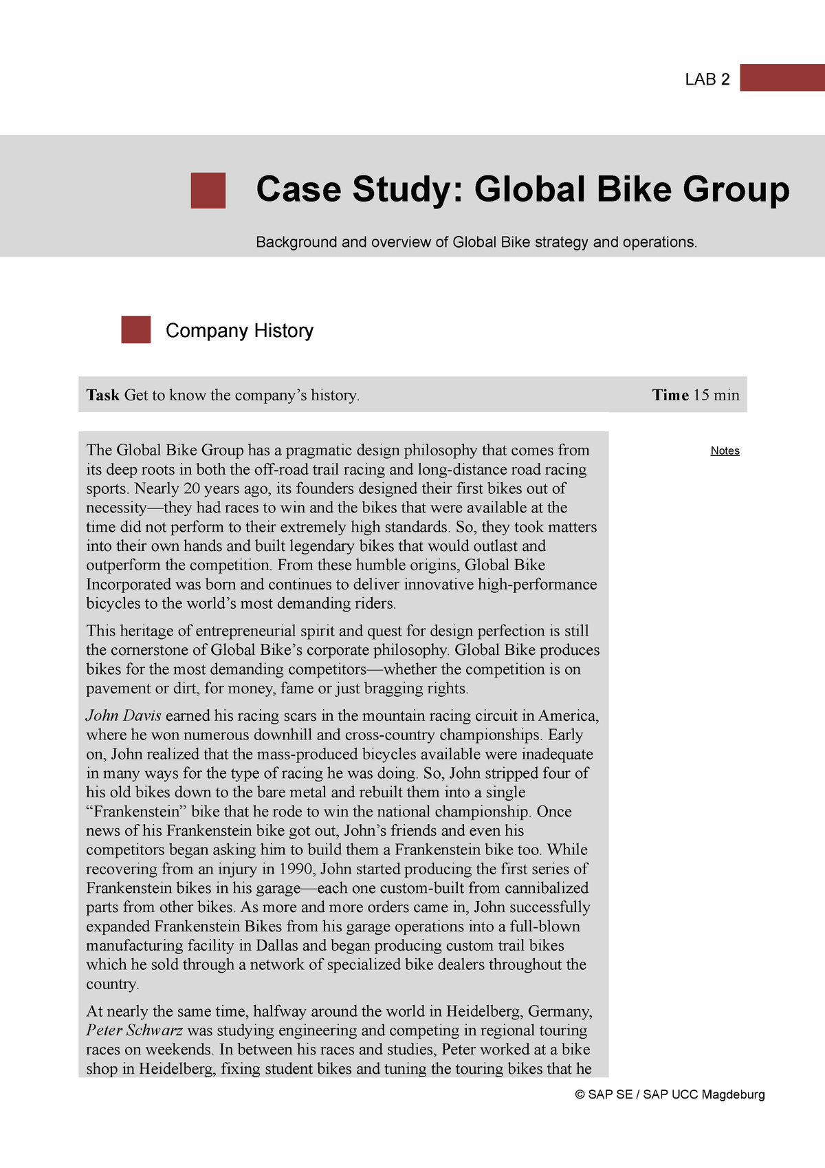 global bike group case study