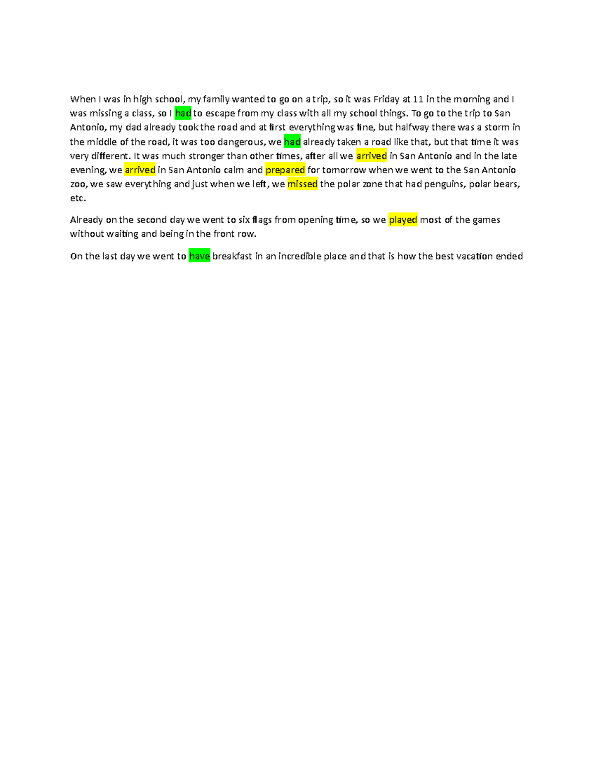 Practice Topic 6 - Practica del tema 6 de ingles avanzado 2 - When I ...