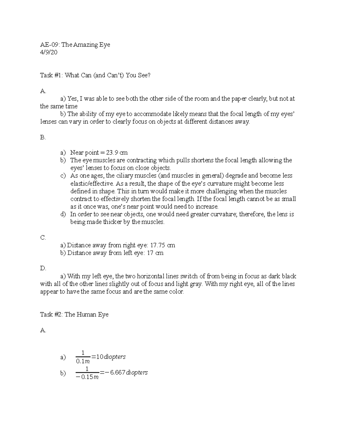 AE-09 - Lab 9 - AE-09: The Amazing Eye 4/9/ Task #1: What Can (and Can ...