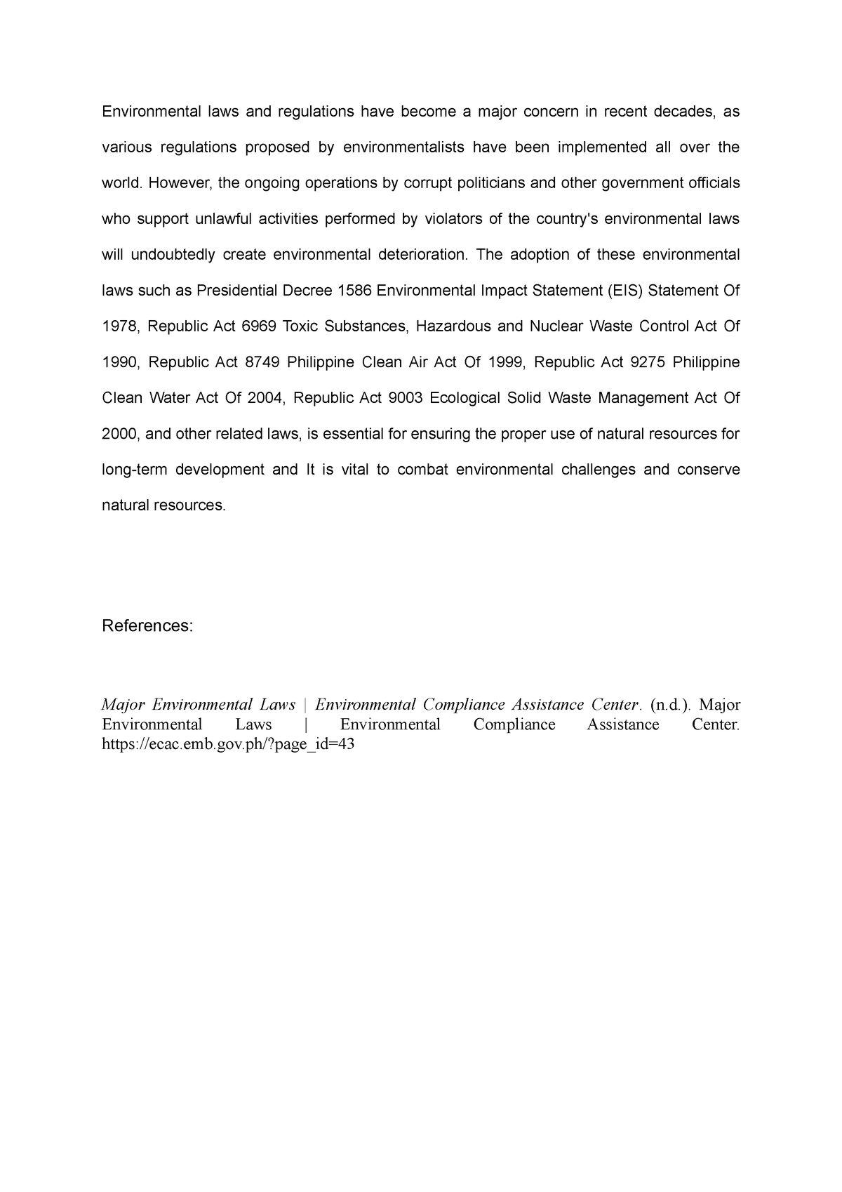 ge15-description-of-survey-report-environmental-laws-and-regulations