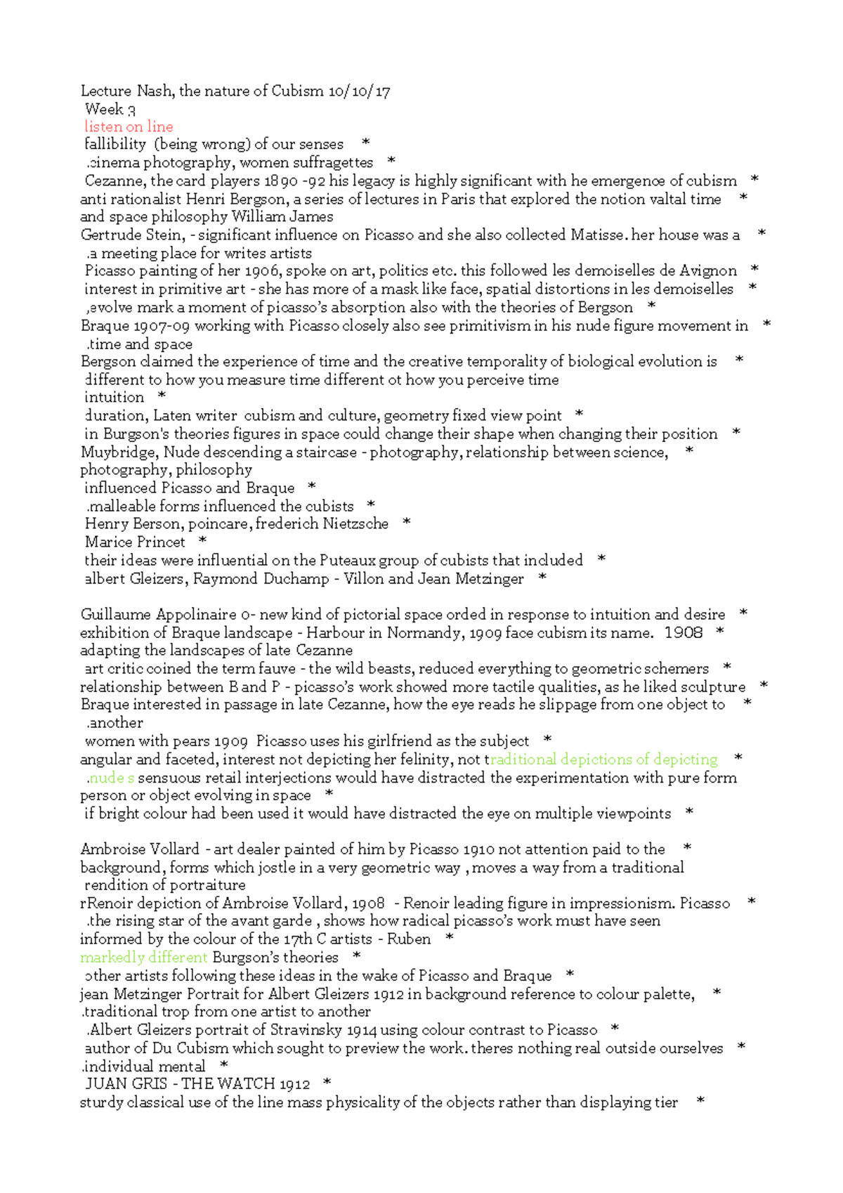 Nash Cubism W3 - lecture notes week 3 - Lecture Nash, the nature of ...