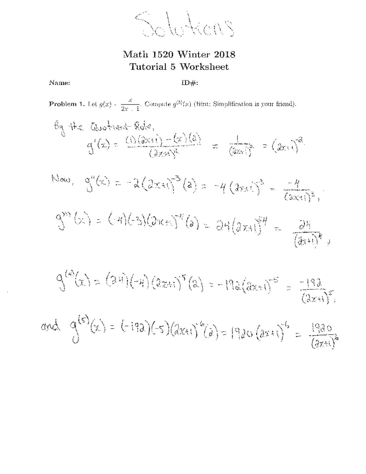 Worksheet 5 - Solutions - MATH 1520 - Studocu