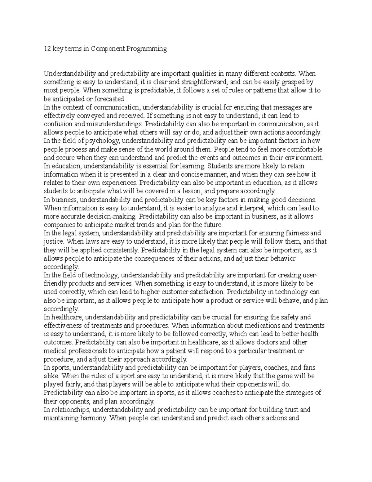 12 key terms in Component Programming - 12 key terms in Component ...