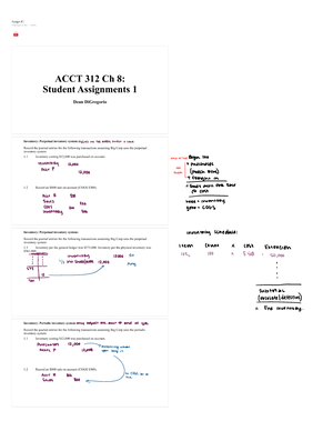 Acct 312 Ch 13 Assignments Solution - ACCT 312 - Southeastern - Studocu