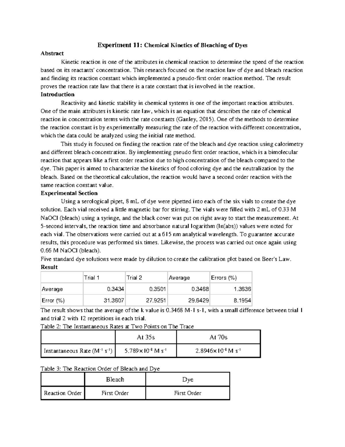 Ilovepdf merged Lab report experiment 11 Experiment 11 Chemical