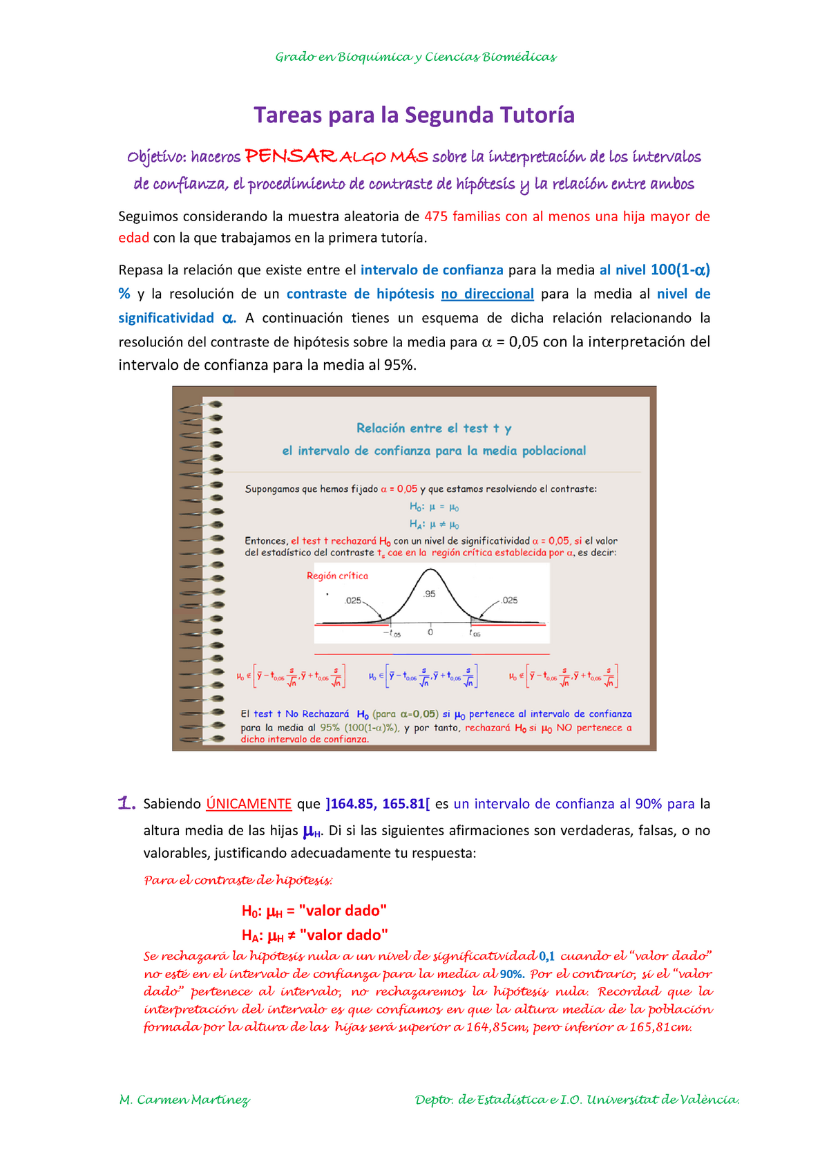 Tareas T2 Resueltas - Ejercicios Resueltos De Bioestadística. - Tareas ...