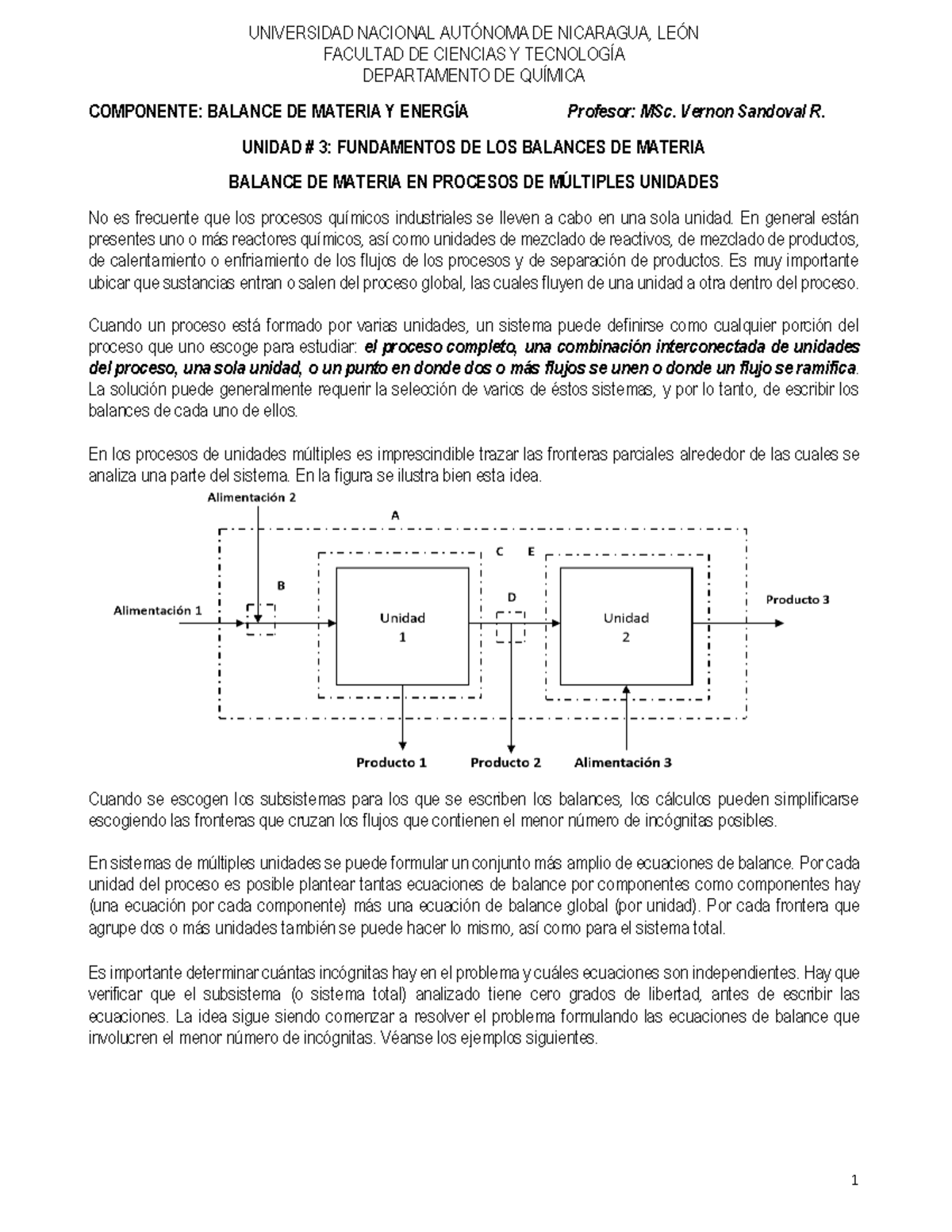 Fundamentos De Los Balances De Materia Multiples Unidades 036938 ...