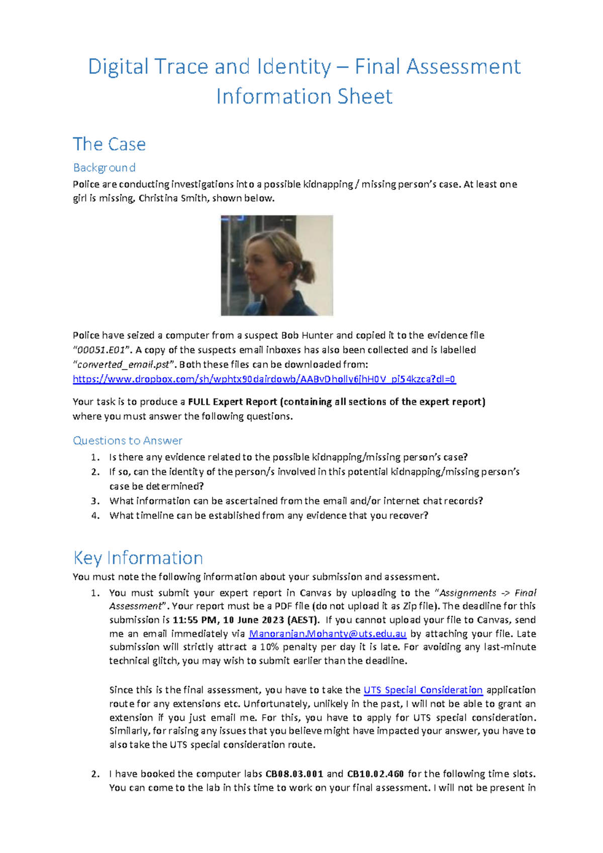 Final Assesment Handout-2 - Digital Trace and Identity – Final ...