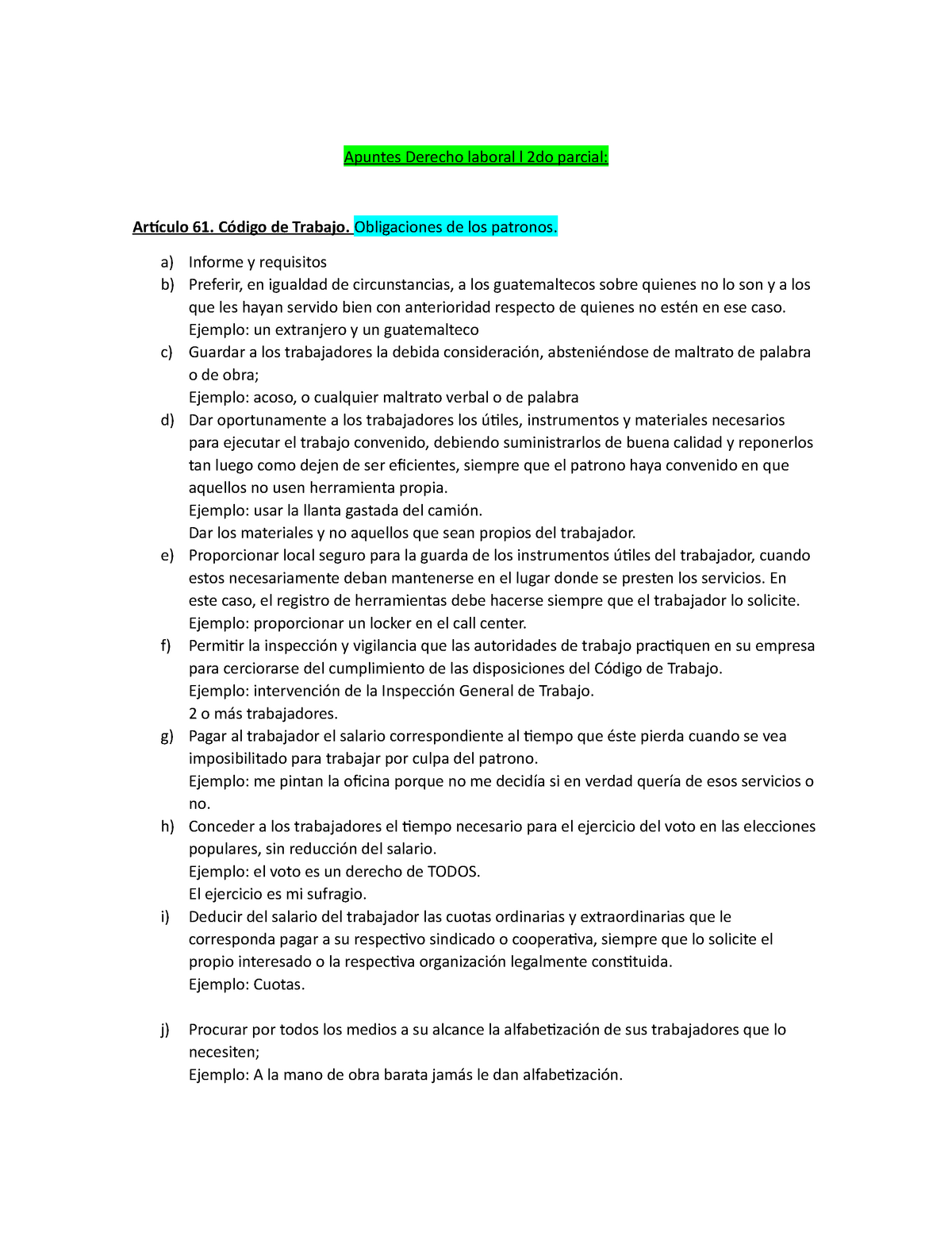 Apuntes Derecho Laboral L Do Parcial Apuntes Derecho Laboral L Do