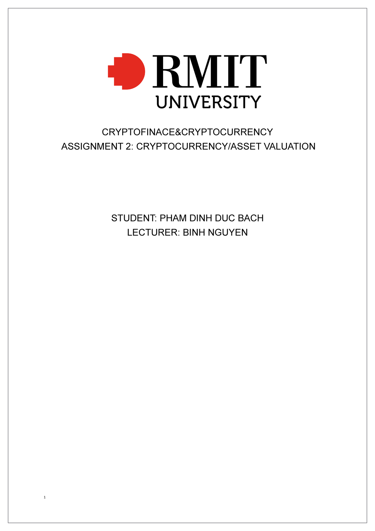 Cryptocurrency - lol - CRYPTOFINACE&CRYPTOCURRENCY ASSIGNMENT 2 ...