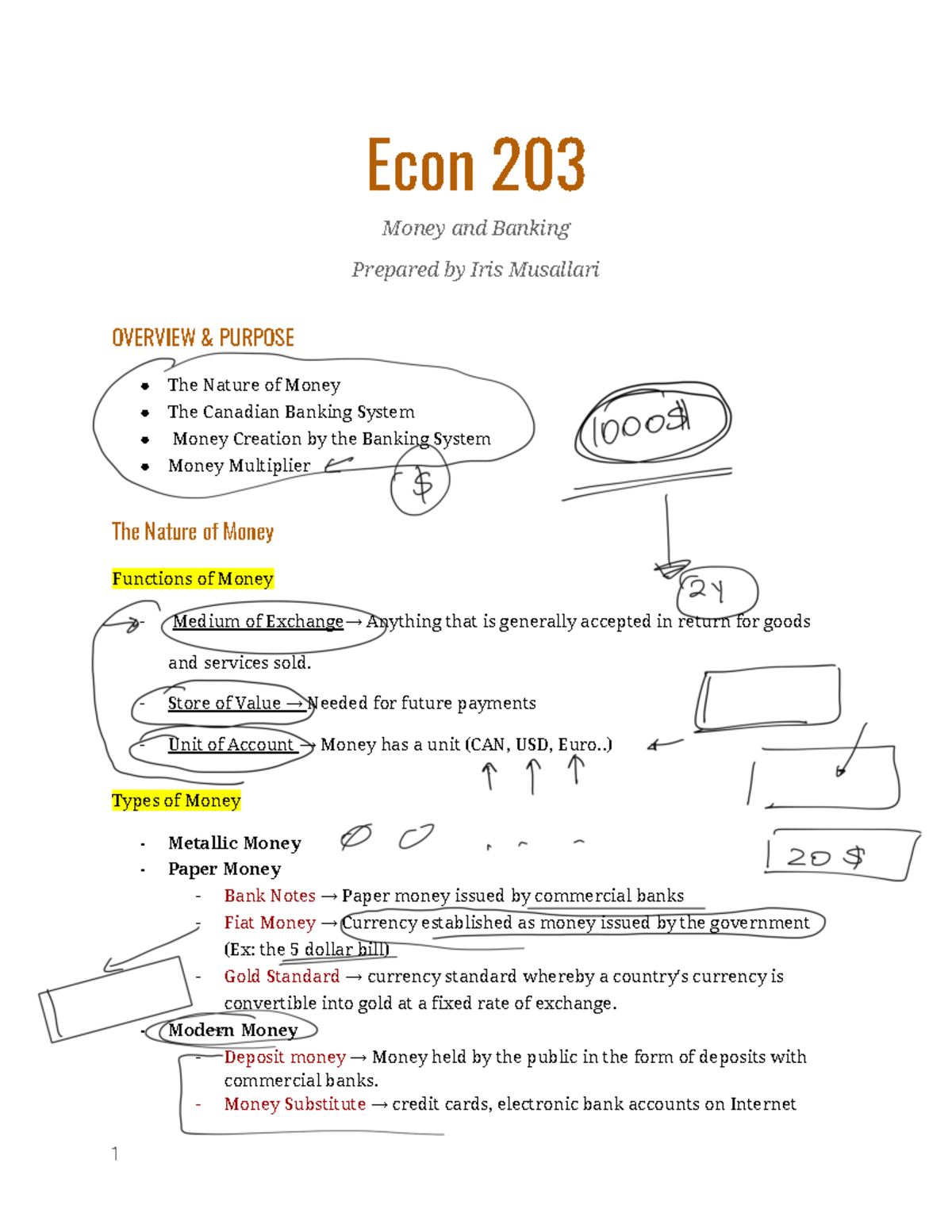 Tuto Chap 11 - TUtorial For Econ 203 Very Useful - Econ 203 Money And ...