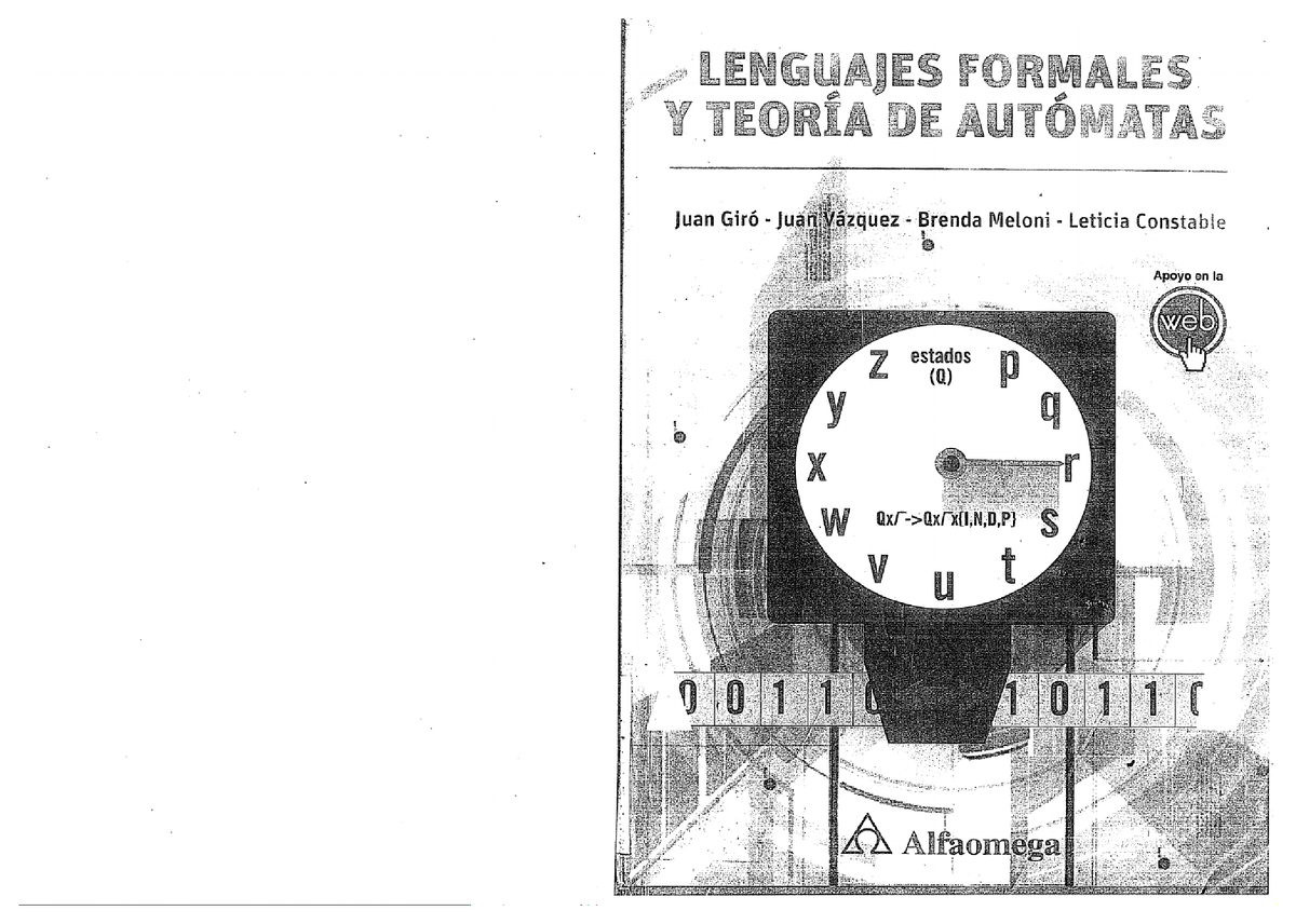 Lenguajes Formales Y Autómatas - Libro - Sintaxis Y Semántica De Los ...