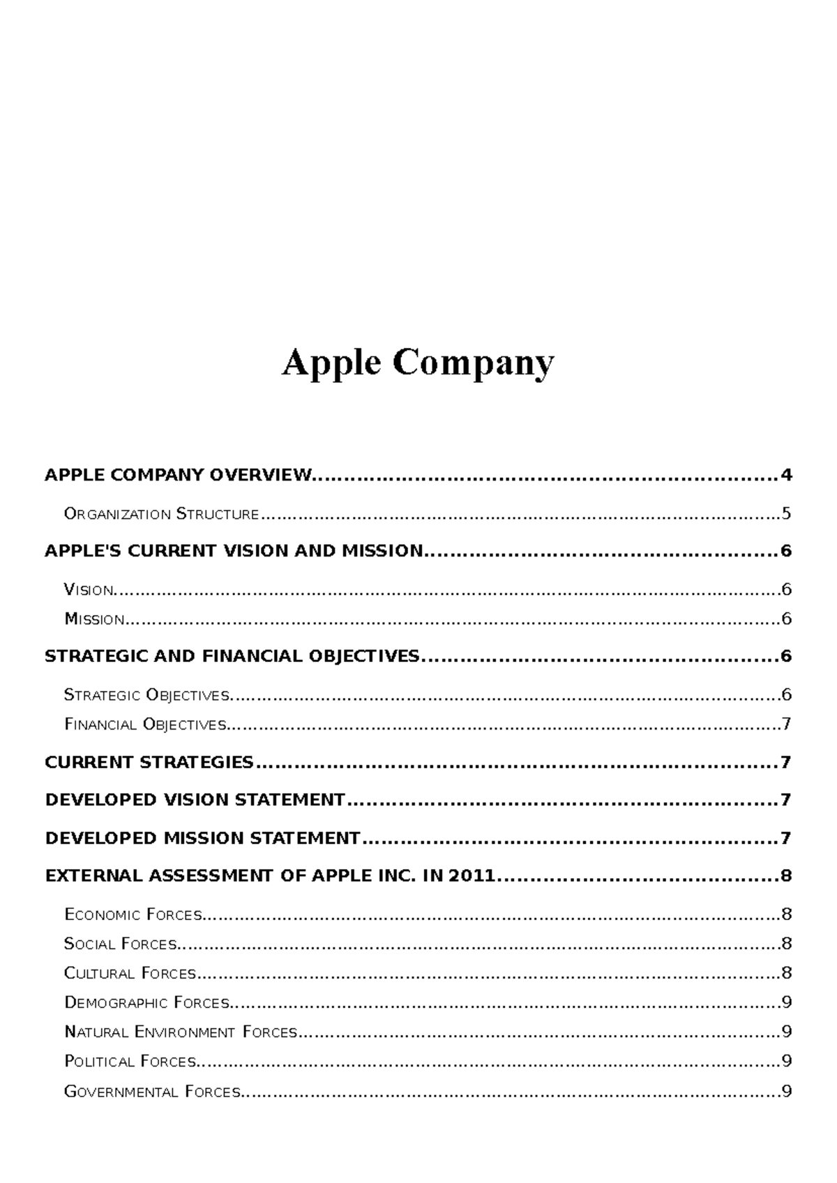 Apple Final 1 - Apple Company APPLE COMPANY - Studocu