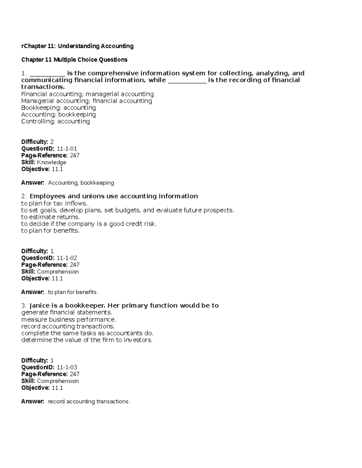 Bis11 Business ICT RChapter 11 Understanding Accounting Chapter 11