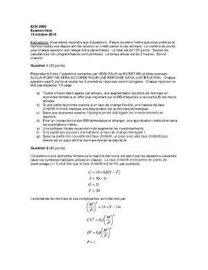 ECN2050 H22 TP9 - Note - Universit ́e De Montr ́eal ECN 2050 : Th ...