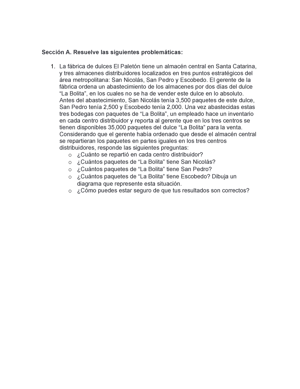 Semana 4 Actividad Razonamiento Logico Matematico - Sección A. Resuelve ...