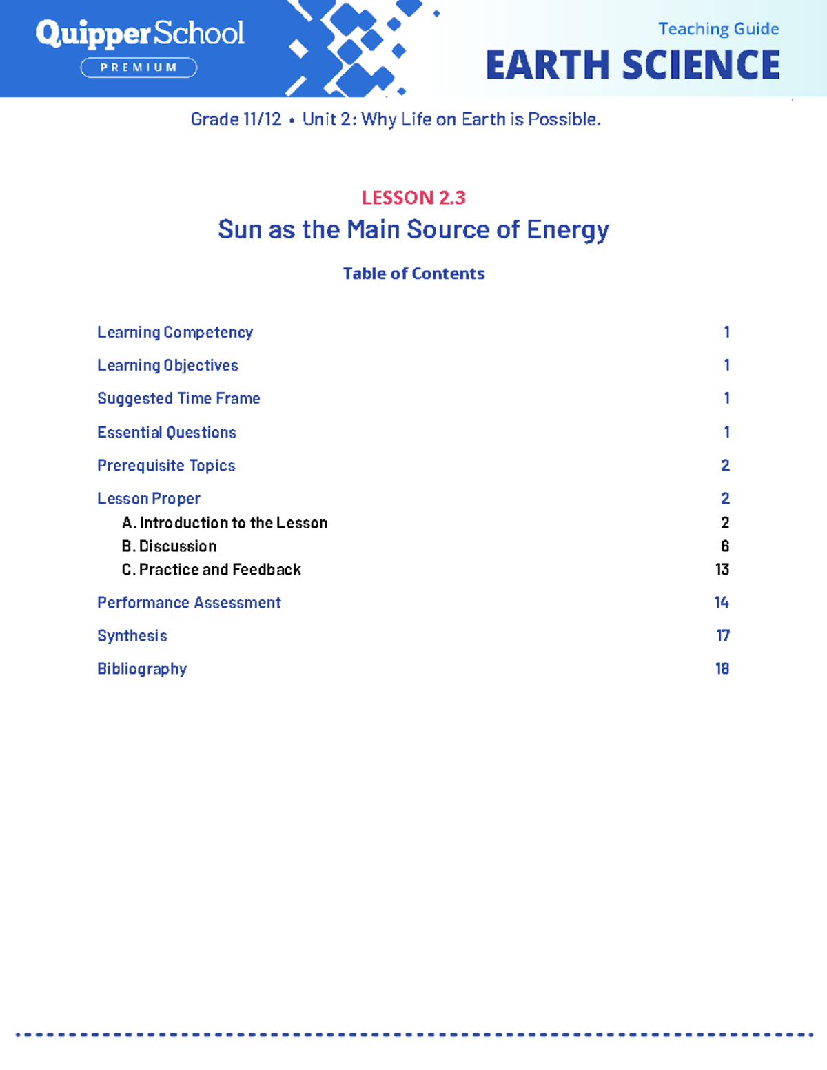 ME ES 11 12 Q1 0203 TG - yes - \ Sun as the Main Source of Energy ...