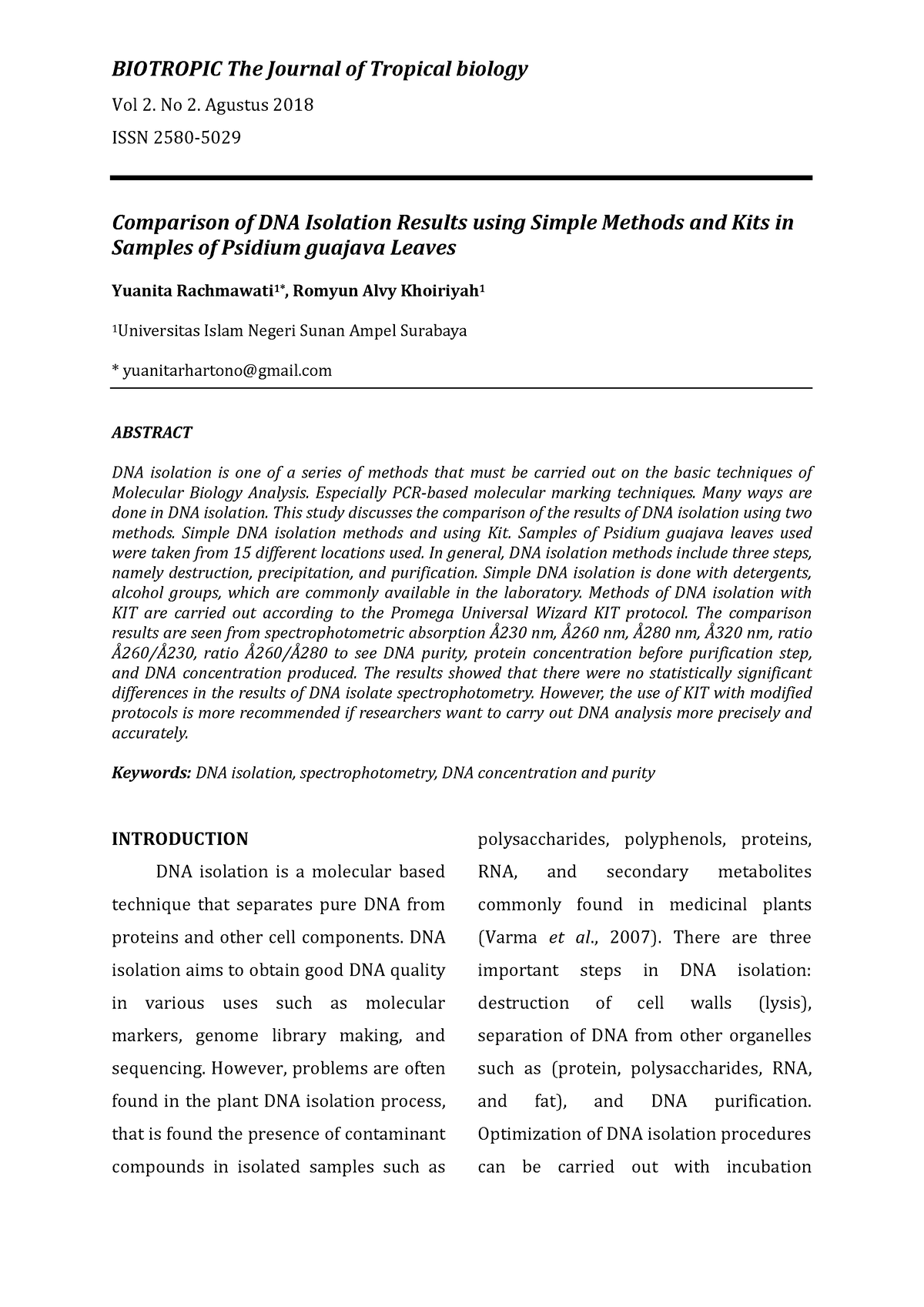 Bagusprakarsa,+4+Yuanita+R,+93-99 - BIOTROPIC The Journal of Tropical ...