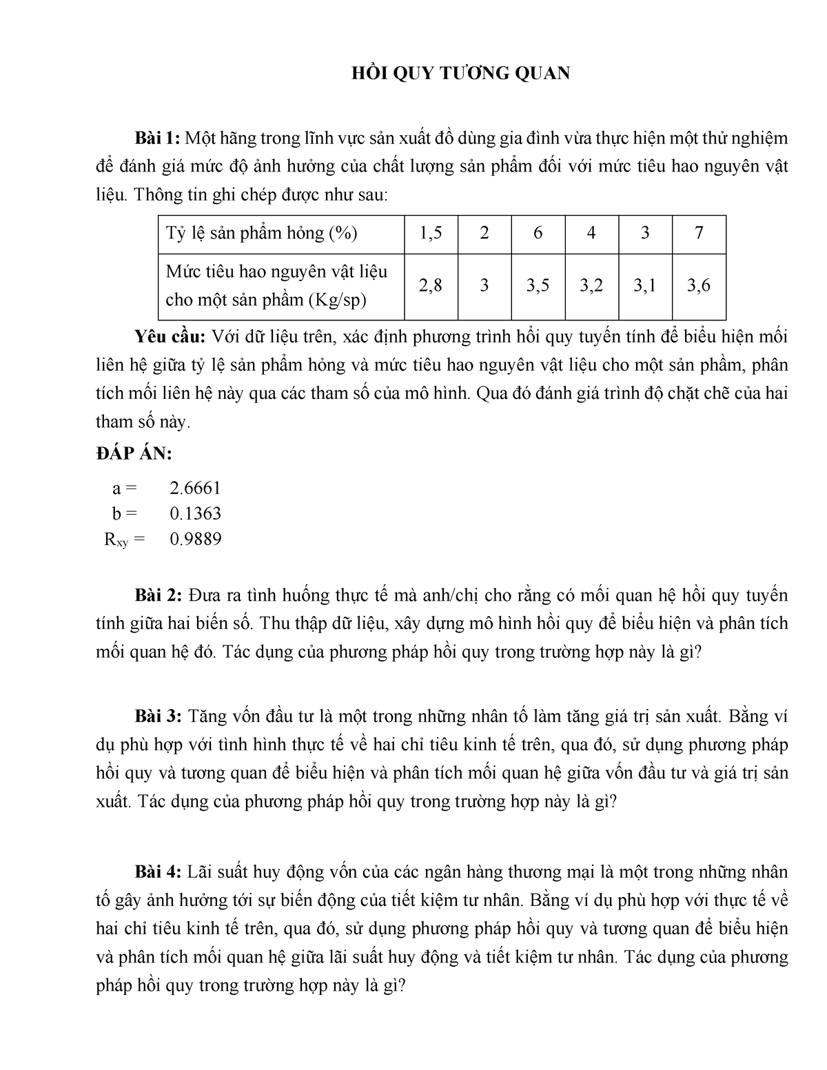 BTVN C6 HQuy - TQuan - HÞI QUY T ̄¡NG QUAN Bài 1: Mßt Hãng Trong L)nh ...