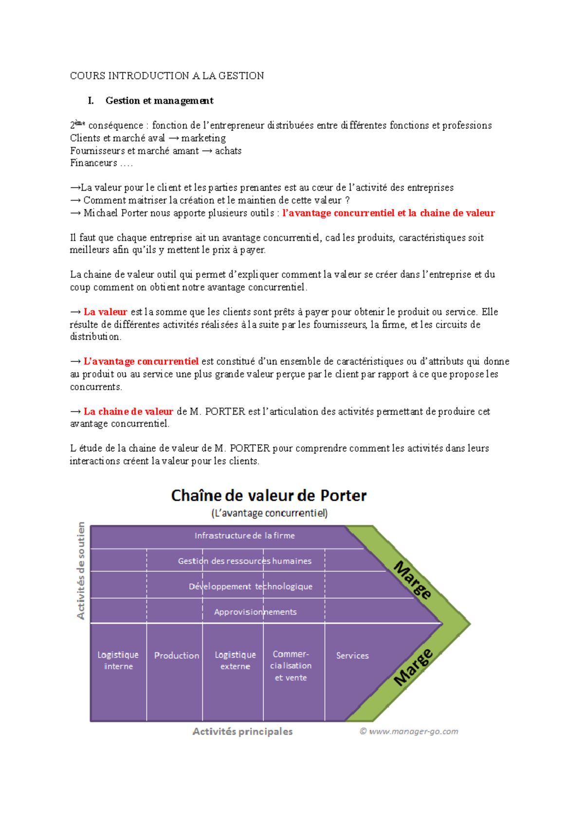 Cours Introduction A LA Gestion - COURS INTRODUCTION A LA GESTION I ...