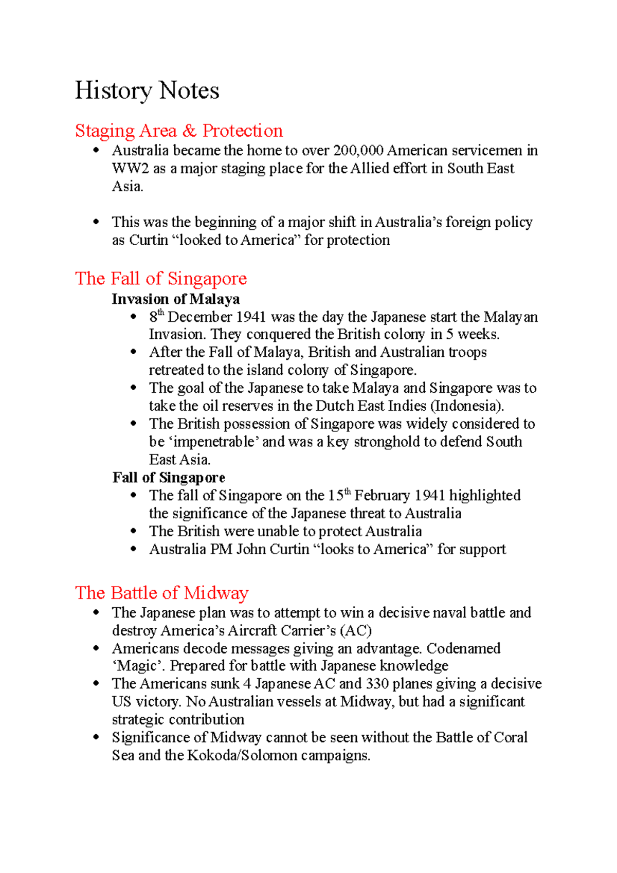 History Notes - T2 - good - History Notes Staging Area & Protection ...