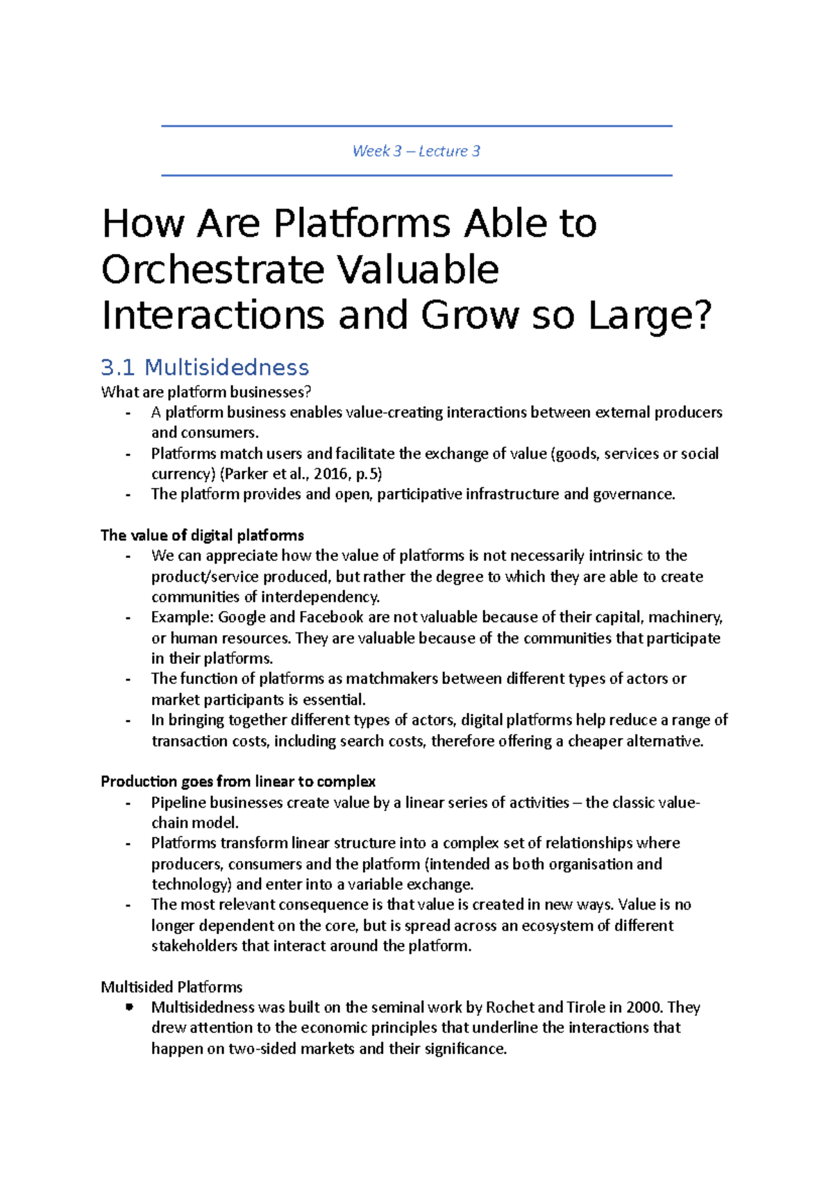 Platform Growth Week 3 Lecture 3 How Are Platforms Able to